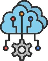 Cloud computing icon illustration vector