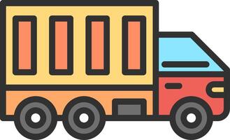 A truck with a flatbed trailer on a white background vector