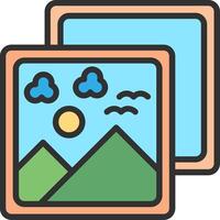 An image of a mountain and clouds with a blue sky vector