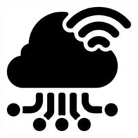 A cloud with wifi and a wifi icon vector
