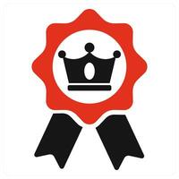 Achievement icon concept in red color vector
