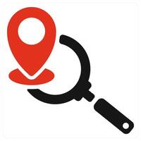 Local Seo icon concept in red color vector