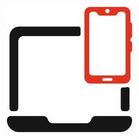 Responsive Design icon concept in red color vector