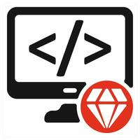 Clean Code icon concept in red color vector