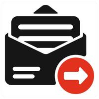 Email Send icon concept in red color vector