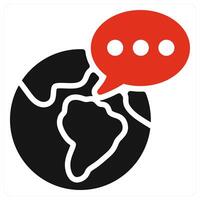 Global chat - chat with people around the world vector