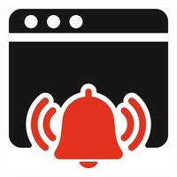 Seo Notification icon concept in red color vector