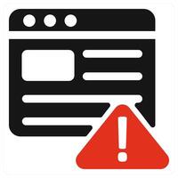 Seo Warning icon concept in red color vector