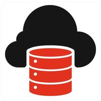 Storage icon concept in red color vector