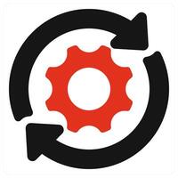 Update icon concept in red color vector