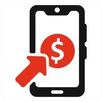 Pay Per Click icon concept in red color vector