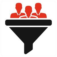 Conversion Rate icon concept in red color vector