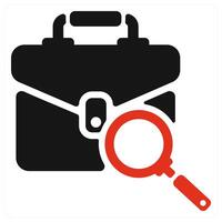 Looking Job icon concept in red color vector