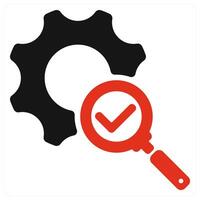 Correction icon concept in red color vector