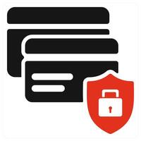 Secure Payment icon concept in red color vector