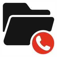 Directory Folder icon concept in red color vector