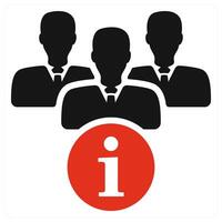 Team Information icon concept in red color vector