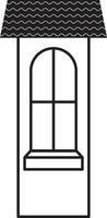 Thin Building Window vector