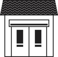 Black And White Store vector