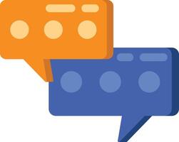 Two speech bubbles with dots on them vector