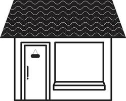 Black And White Front Store Design vector