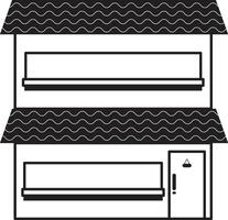 Black And White Front Store vector