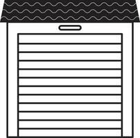 Black And White Front Store Closed vector