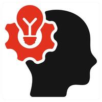Idea Making icon concept in red color vector