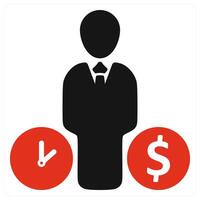 Budget Estimate icon concept in red color vector