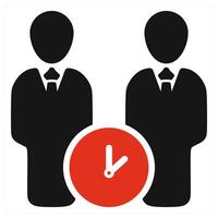 Long Time Relation icon concept in red color vector