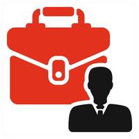 A man in a suit and tie is holding a briefcase vector