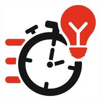Quick Solution icon concept in red color vector