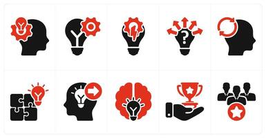 A set of 10 business icons as idea making, idea development, idea generate vector