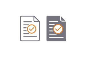 Documents featuring a prominent check mark vector