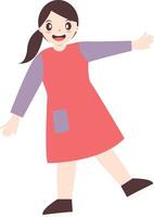 Cute Kids Cartoon Character Isolated on White Background. vector