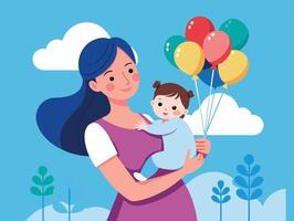 Happy mother day colorful design. Mother day card design. vector