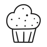Muffin icon outlinedesign. bread. vector