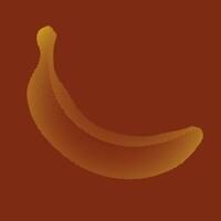 banana in pixel art style, retro style vector