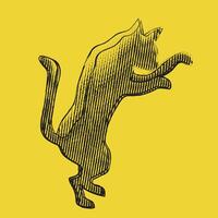 black outline image of a cat vector