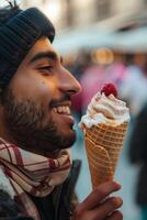 A man is smiling photo