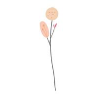 The flower is simple, cute, colorful, abstract vector