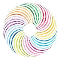 The vibrant spiral of colorful patterns vector