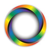 The abstract Pride color circular logo design. vector