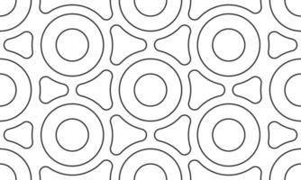 Abstract Geometric Background with Black Lines Forming Circles and Intersecting Shapes, Modern and Artistic Design Projects and Applications. vector