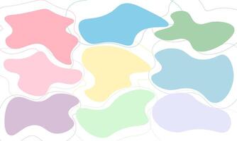 Abstract Blob Shape Art, Soft Pastel Colors, Modern Design Decoration. vector
