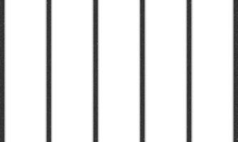 Prison Bars Pattern, Dark Vertical Lines on White Background, Symbol of Confinement and Security, Illustration. vector