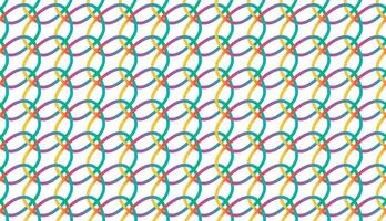 interlocking rings lines pattern colorful illustration background vector