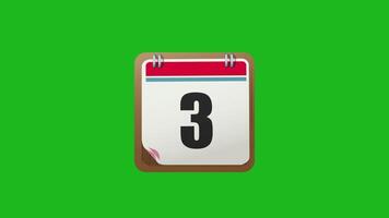 Flipping Calendar Animation with Dates video