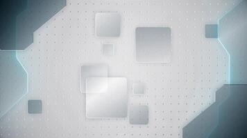 Abstract laser lines glow neon white tone technology style with mirror reflective surface background. video