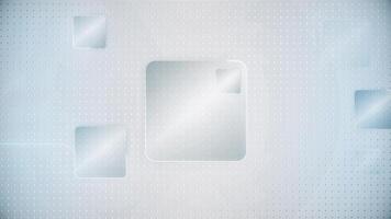 Abstract square shape pattern laser lines glow neon white tone technology style with mirror reflective surface background. video
